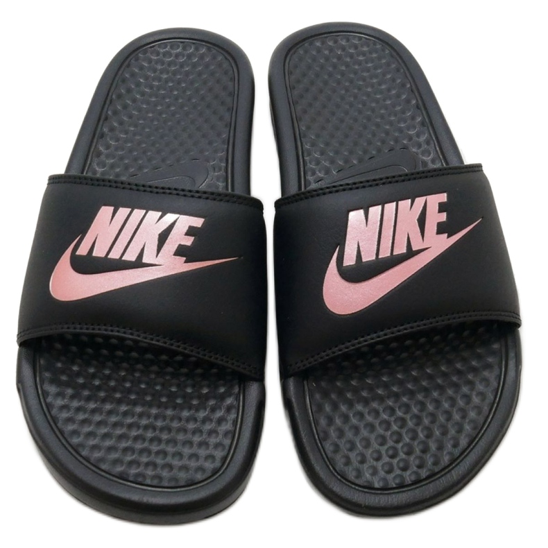 Nike Benassi Just Do It W 343881-007 preto rosa Nike Benassi Just Do It W 343881-007 preto rosa