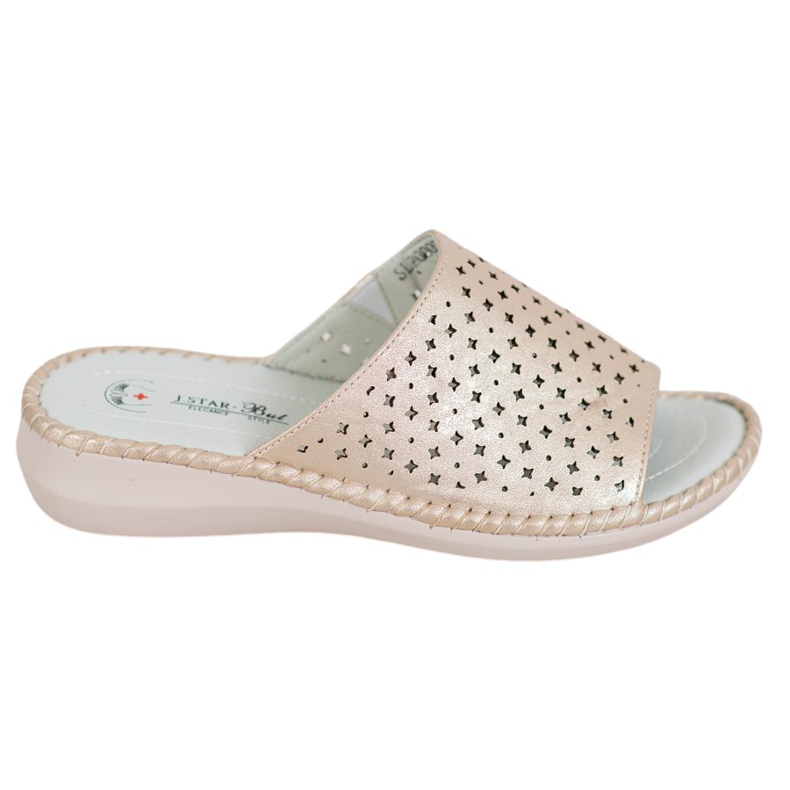 J. Star Chinelos leves e confortáveis dourado