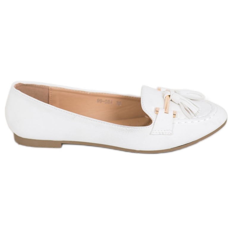 Nio Nio Mocassins Elegantes Com Franjas branco Nio Nio Mocassins Elegantes Com Franjas branco