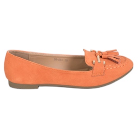 Nio Nio Mocassins Elegantes Com Franjas laranja