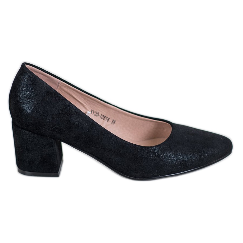 W. Potocki Sapatos clássicos de salto alto preto