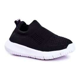 Apawwa Calçados infantis esportivos Slip-On Black Eltros preto