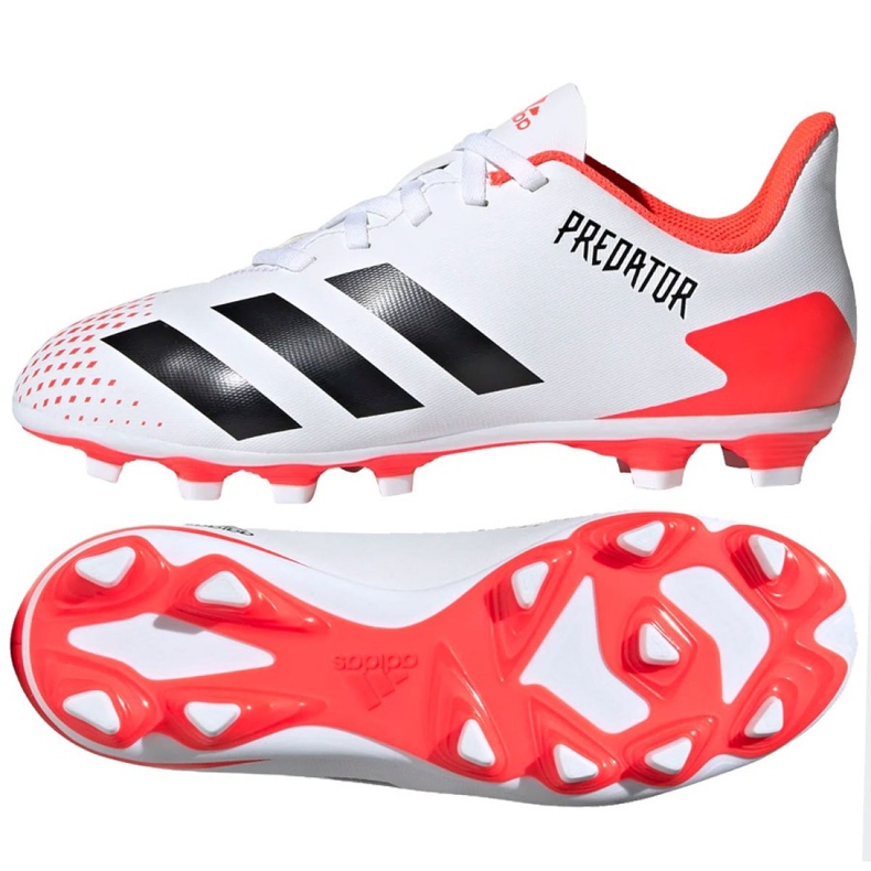 Chuteiras Adidas Predator 20.4 FxG Jr EG0932 multicolorido branco Chuteiras Adidas Predator 20.4 FxG Jr EG0932 multicolorido branco