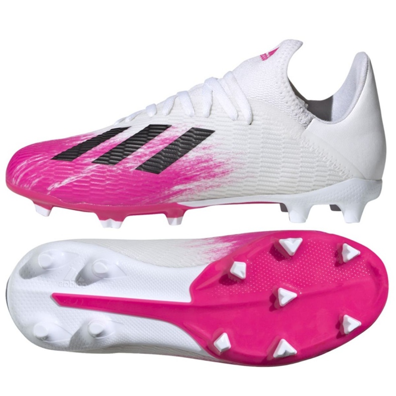 Chuteiras Adidas X 19.3 Fg Jr EG7150 multicolorido branco