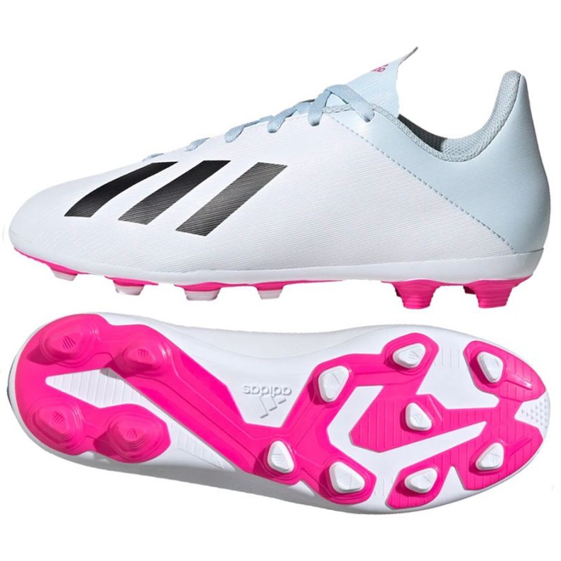Chuteiras Adidas X 19.4 FxG Jr EF1616 multicolorido branco
