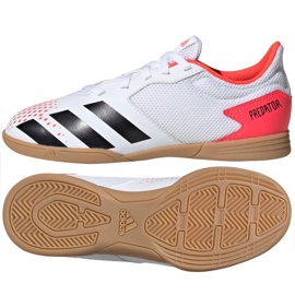 Sapatos de interior adidas Predator 20.4 In Sala Jr EG0930 multicolorido branco