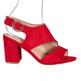 Mannika Sandálias de salto alto vermelhas vermelho