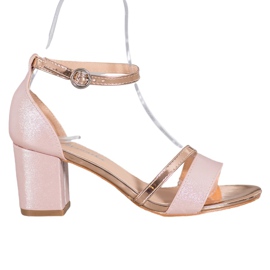 Mannika Sandálias Elegantes Com Brilho amarelo