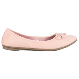 Diamantique Bailarinas casuais de camurça multicolorido rosa