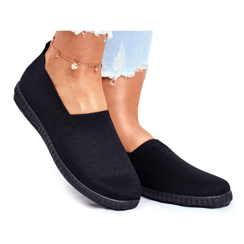 Tênis feminino Tênis deslizante preto Grigio