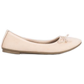 Diamantique Bailarinas casuais de camurça marrom