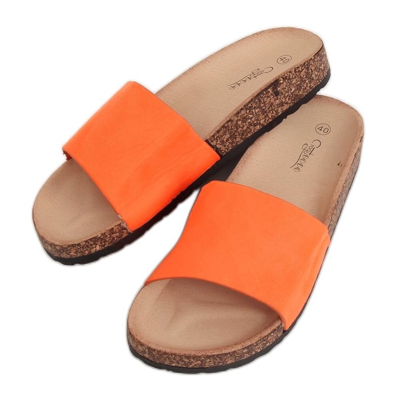 Sapatilhas de sola laranja G-572 laranja cortiça