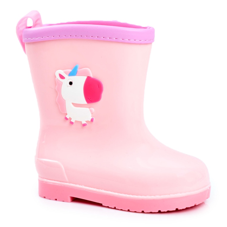 Botas de chuva de borracha para crianças Pink Unicorn rosa