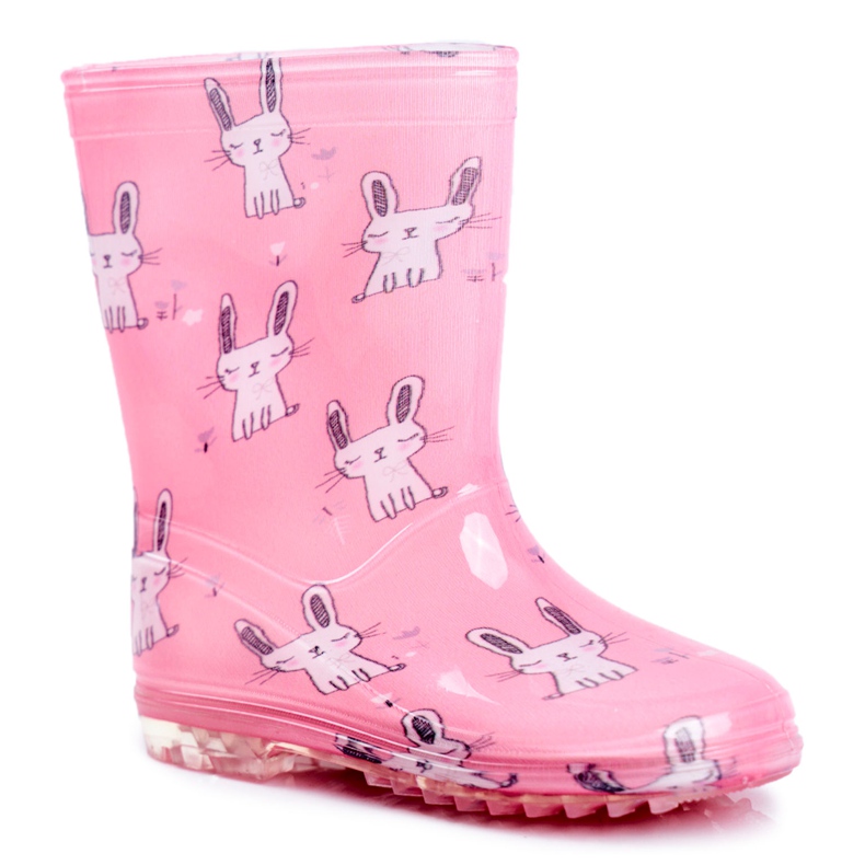 Botas de chuva de borracha para crianças. Coelhinho Rosa