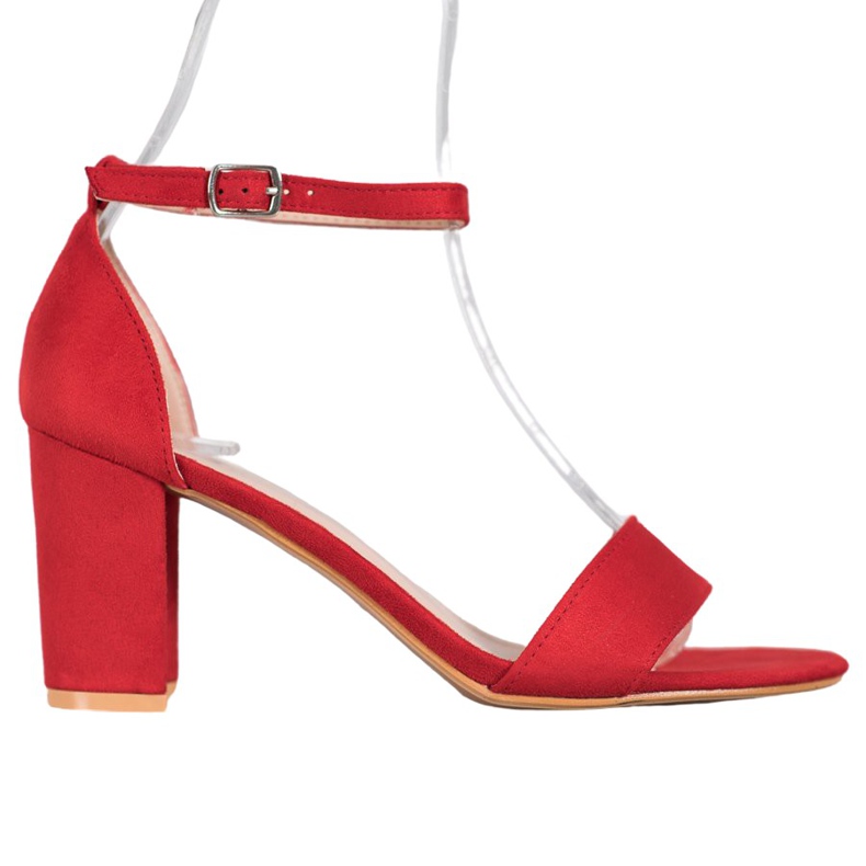 Anesia Paris Sandálias de salto alto vermelho