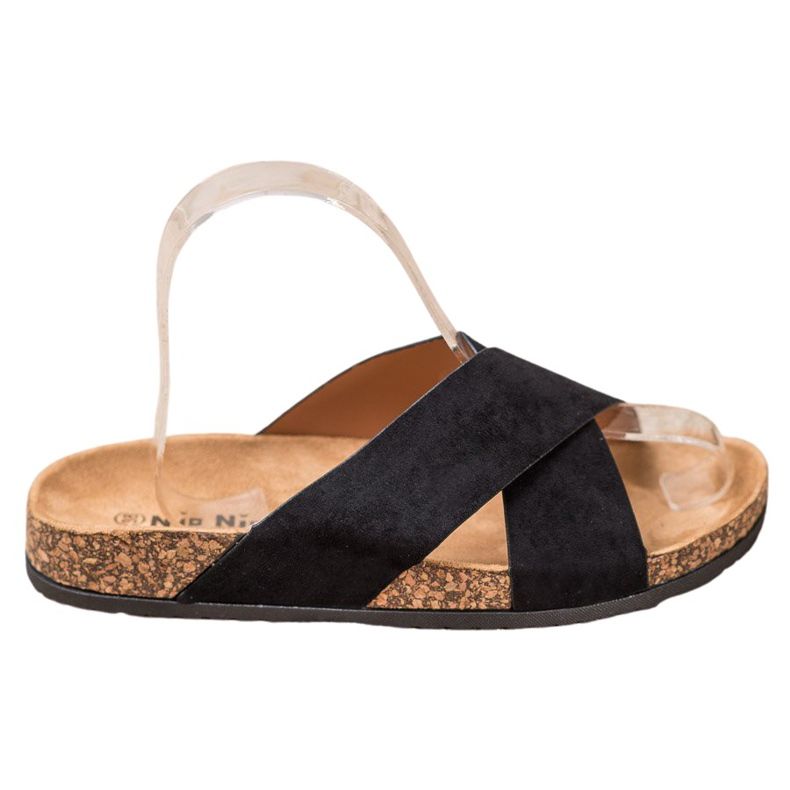 Nio Nio Chinelos casuais na plataforma preto