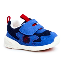 Apawwa Calçados esportivos infantis Velcro Suede Navy Malbred marinha