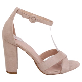 Sandálias no poste bege TU133P Bege