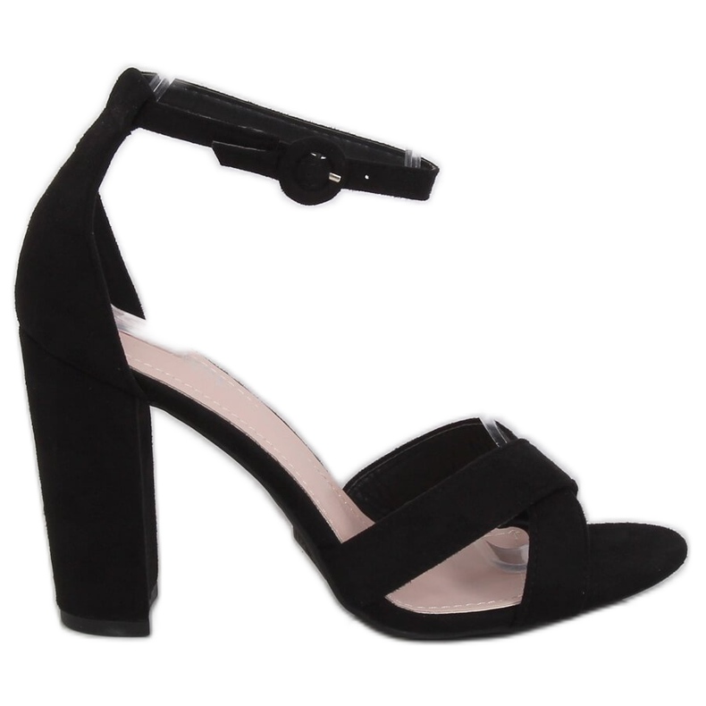 Sandálias pretas no poste TU133P Preto