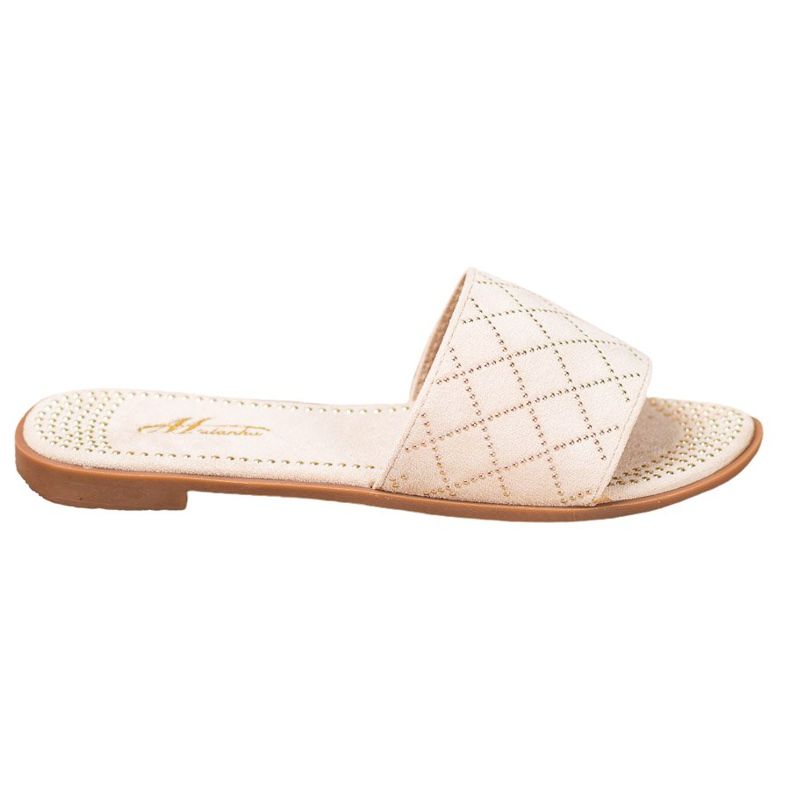 SHELOVET Chinelos elegantes de camurça castanho