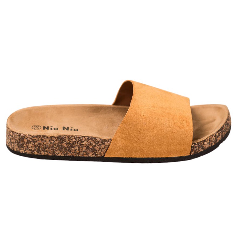 Nio Nio Chinelos clássicos na plataforma castanho