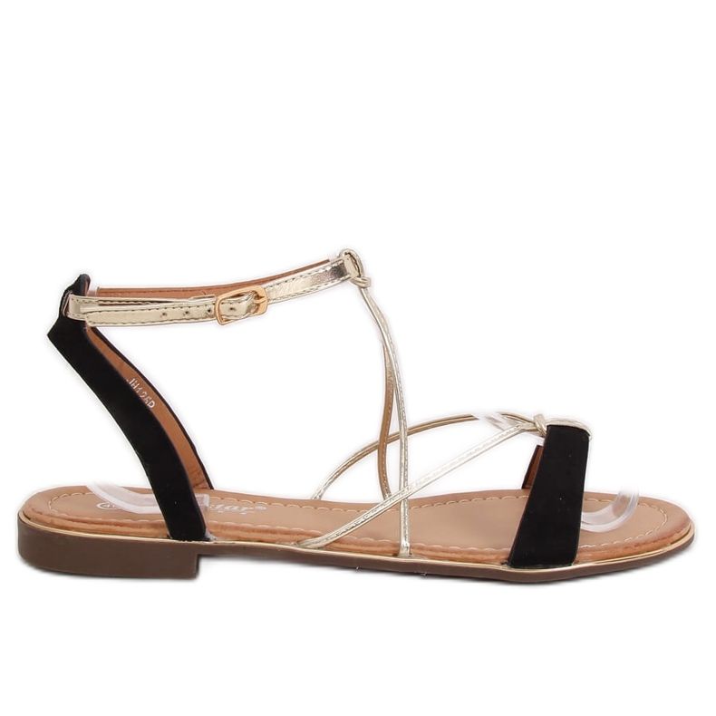 Sandálias pretas femininas JH125P pretas preto