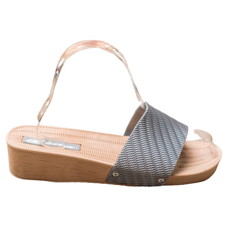 Bona Chinelos elegantes cinza