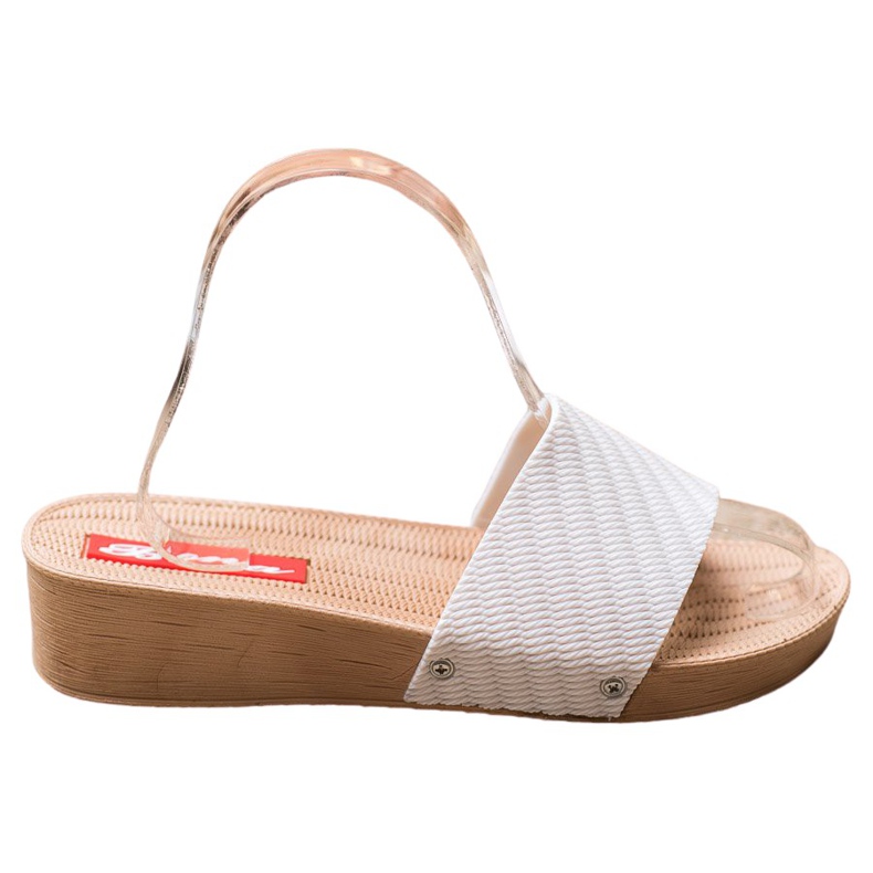 Bona Chinelos elegantes branco