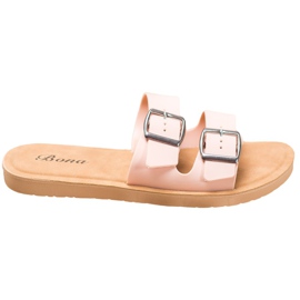 Bona Chinelos clássicos com fivela rosa Bona Chinelos clássicos com fivela rosa