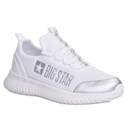 Sapatas esportivas femininas Big Star White FF274A410 branco cinza Sapatas esportivas femininas Big Star White FF274A410 branco cinza