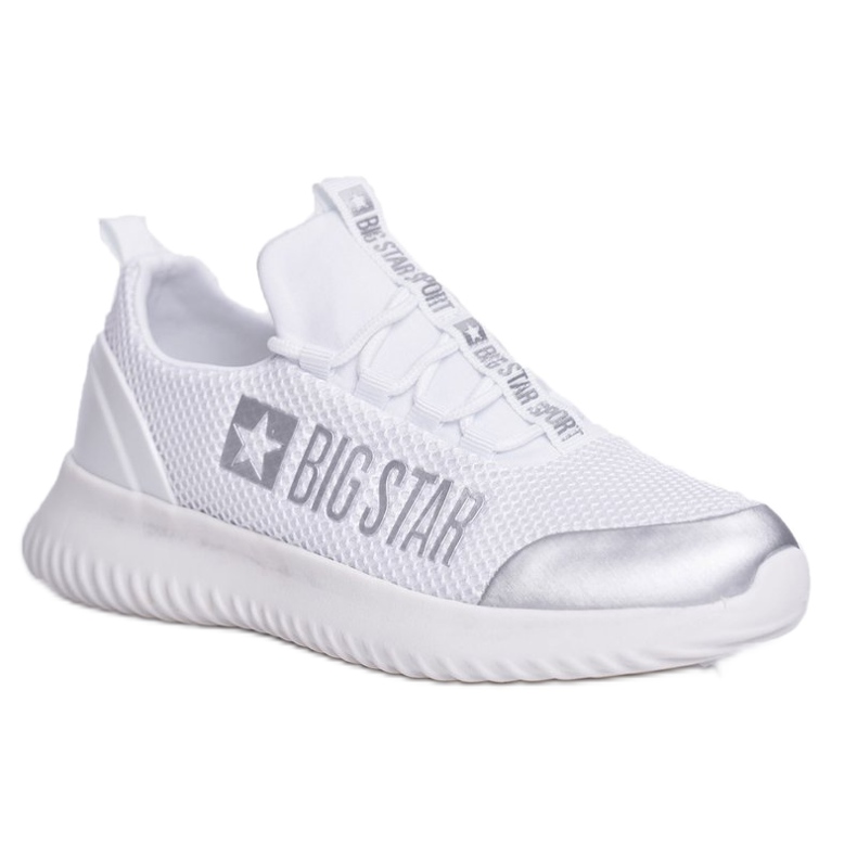 Sapatas esportivas femininas Big Star White FF274A410 branco cinza
