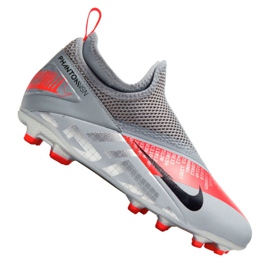Chuteiras de futebol Nike Phantom Vsn 2 Academy Df Mg Jr CD4059-906 cinza multicolorido