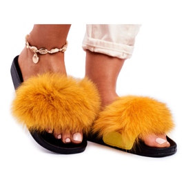 PS1 Chinelos femininos com pele amarela Belmondo amarelo