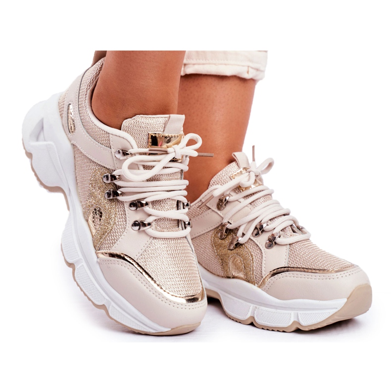 SEA Calçados Esportivos Femininos Ouro Pequim dourado