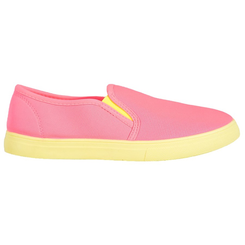 Bona Slipons com sola de néon rosa