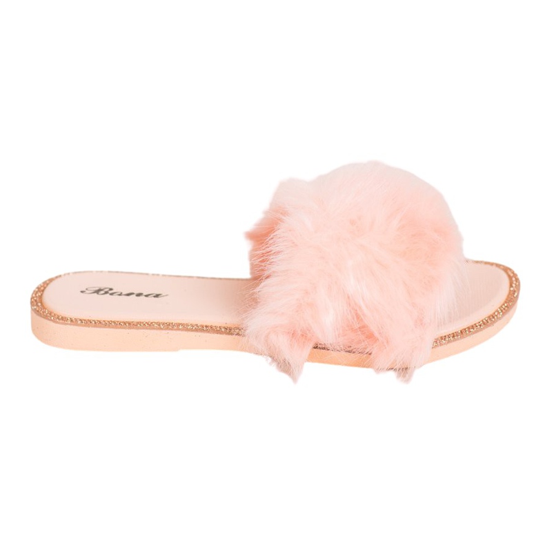 Bona Chinelos elegantes com pele multicolorido laranja