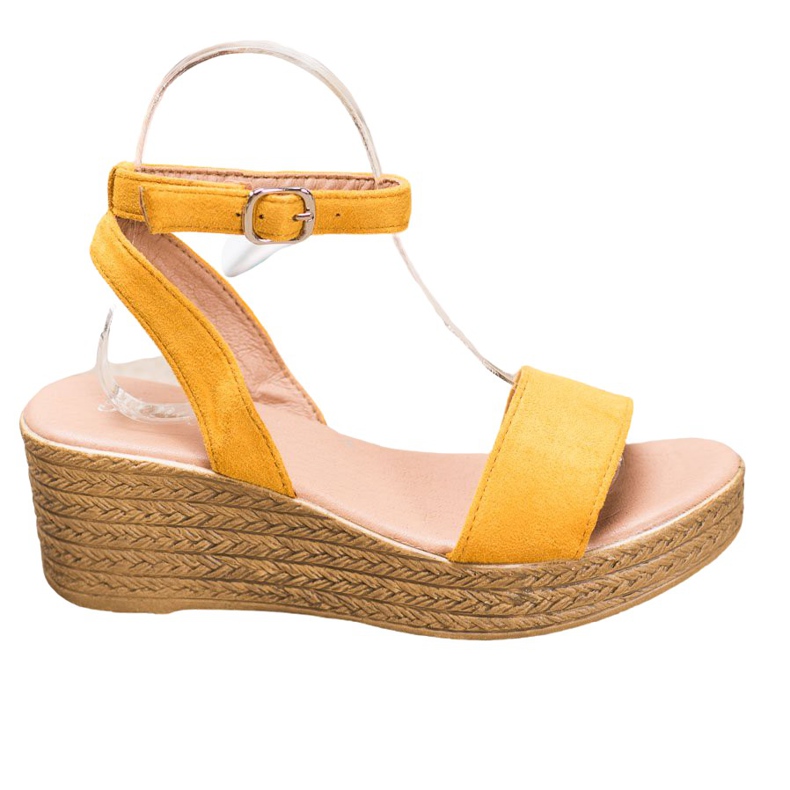 Renda Sandálias Light Wedge amarelo
