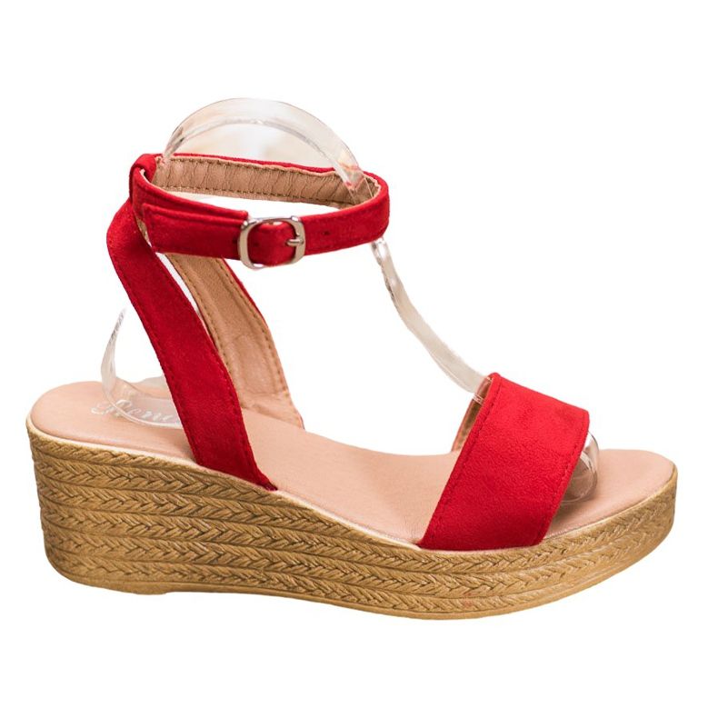 Renda Sandálias Light Wedge vermelho