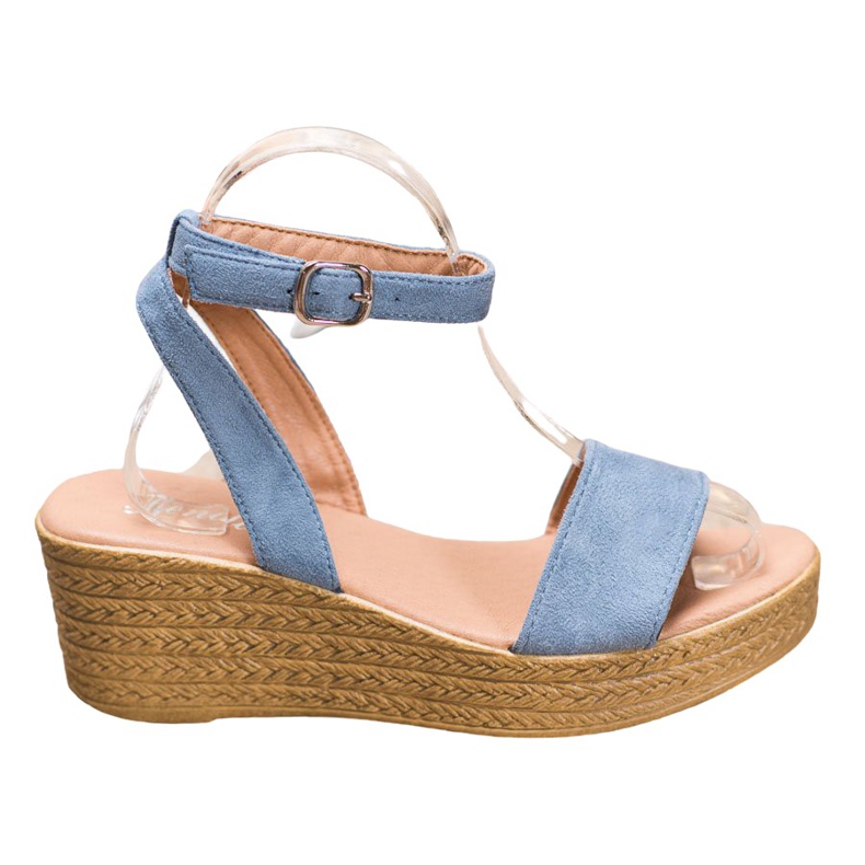 Renda Sandálias Light Wedge azul