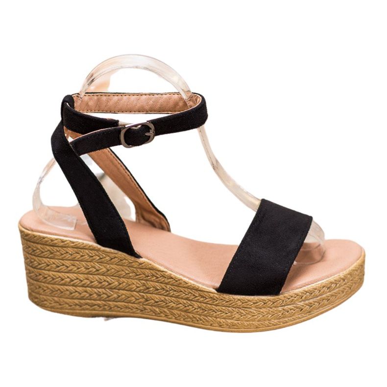 Renda Sandálias Light Wedge preto