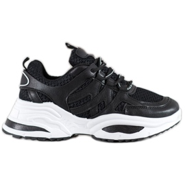 SHELOVET Tênis Pretos Confortáveis