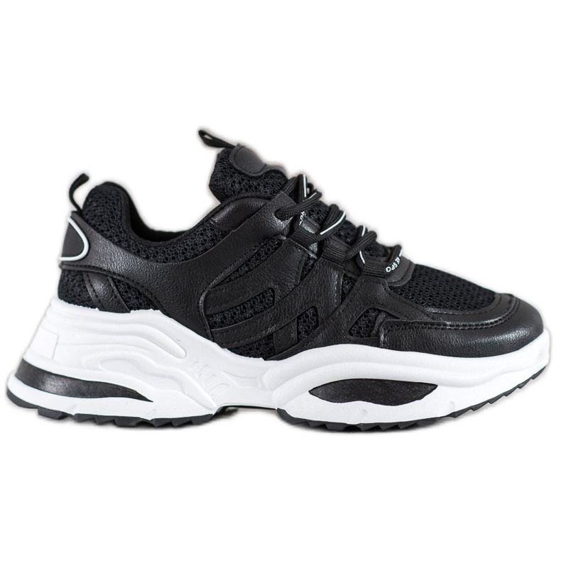 SHELOVET Tênis Pretos Confortáveis