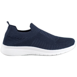 SHELOVET Sapatos Têxteis Deslizantes azul marinho