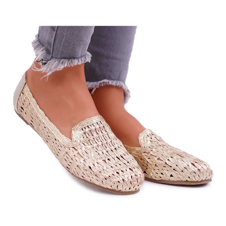 Bailarinas Lu Boo Trançado Golden 4Ever feminino dourado