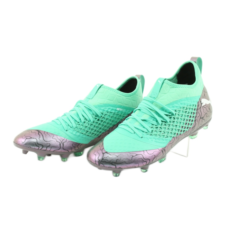 Chuteira Puma Future 2.3 Netfit Fg Ag Color Shift M 104832 01 verde
