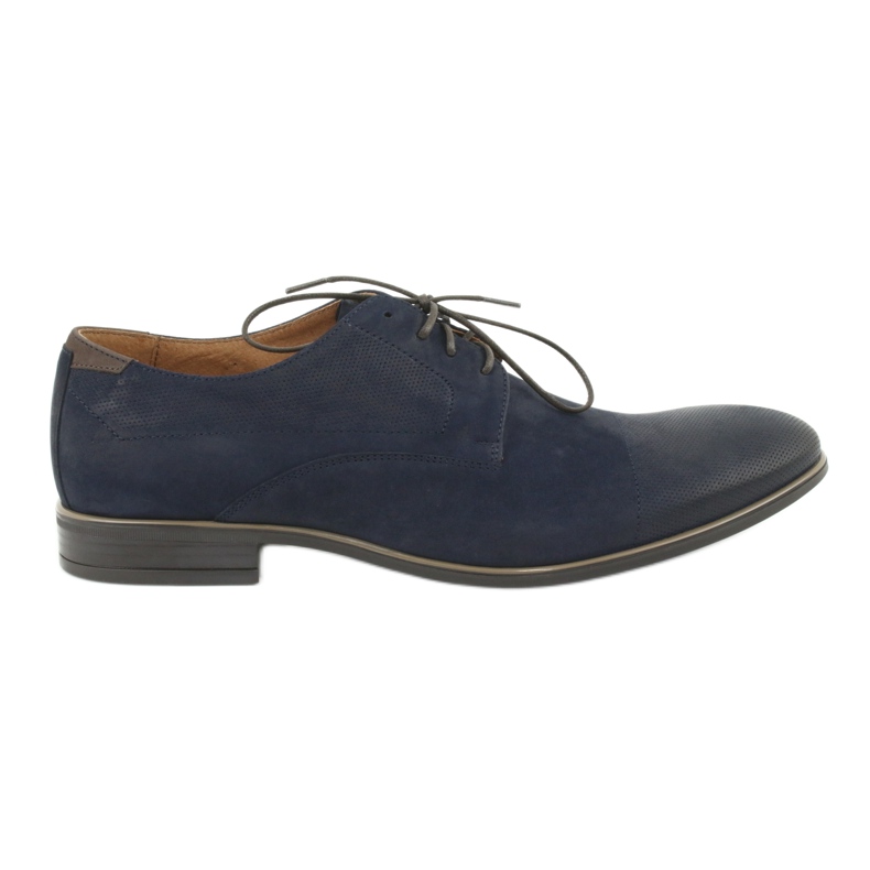 Pilpol 1731 Sapatos masculinos azuis da marinha azul