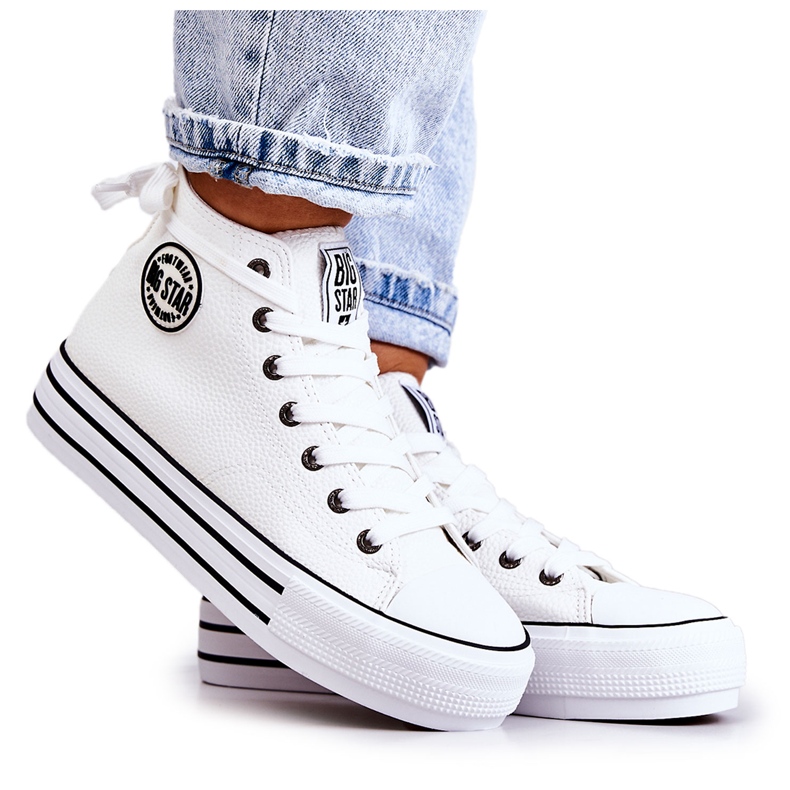 Tênis feminino Big Star White GG274013 branco