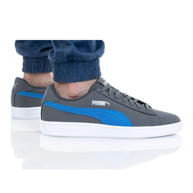 Sapatos Puma Smash V2 Buck M 365160 25 azul cinza Sapatos Puma Smash V2 Buck M 365160 25 azul cinza