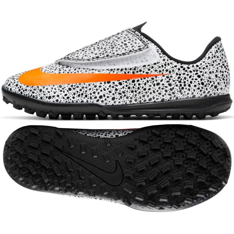 Chuteiras Nike Mercurial Vapor 13 Club CR7 Tf Jr CV3318-180 multicolorido laranja Chuteiras Nike Mercurial Vapor 13 Club CR7 Tf Jr CV3318-180 multicolorido laranja