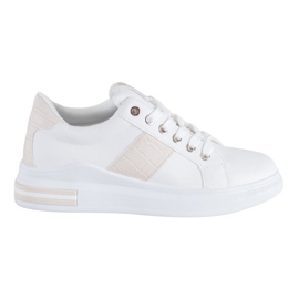 RTX WALK Tênis com inserções bege branco rosa